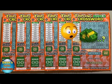 20 000 PRIZE TRIPLING CROSSWORD SCRATCH OFF TICKETS LET S PLAY YouTube