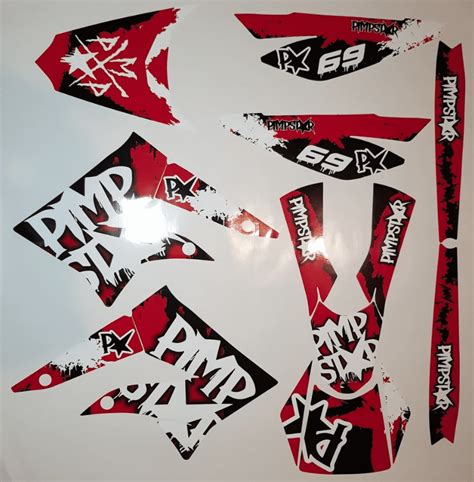 Kit déco Derbi 50 X TREME Racing Pimpstar Red Kitdeco moto fr