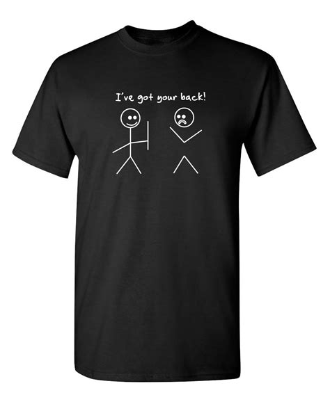 I Got Your Back Stick Figure Graphic Friendship Novelty