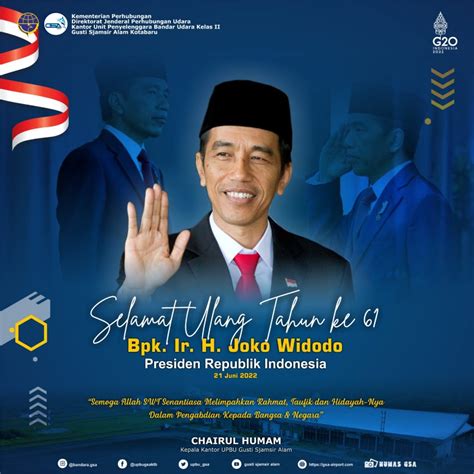 Selamat Ulang Tahun Ke Bpk Ir H Joko Widodo Upbu Gusti Sjamsir Alam