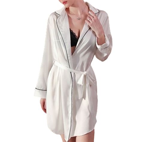 Dihao Robes For Women Plus Size Clearance Summer Cool Silk Pajamas With