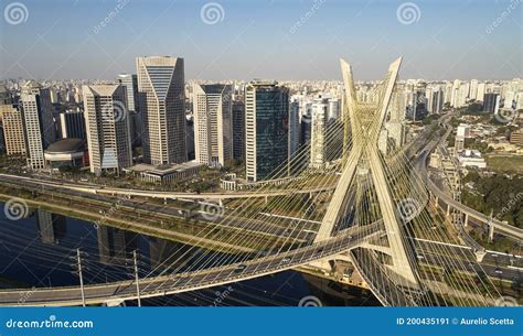 Estaiada Bridge In Sao Paulo City Brazil Editorial Photo Image Of