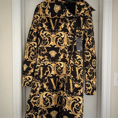 Versace Jackets And Coats Versace Long Puffer Baroque Coat Poshmark