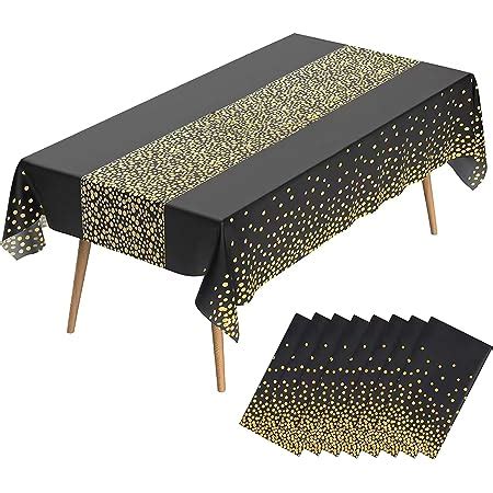 Xhda Pack Black Party Table Cloth X Plastic Table Cloth