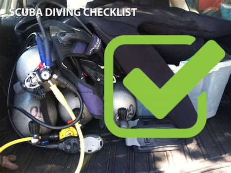 Scuba Diving Checklist - The Scuba Doctor