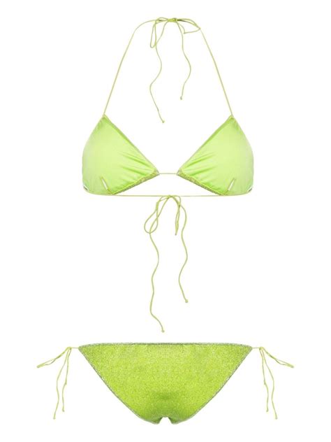 Oséree Lumière Lurex Bikini Farfetch