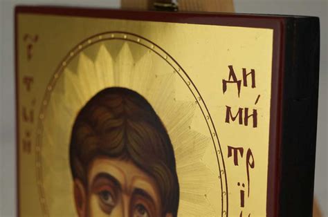 St Demetrius Of Thessaloniki Polished Gold Orthodox Icon Blessedmart