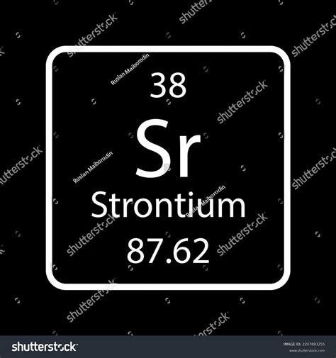 Strontium Symbol Chemical Element Periodic Table Stock Vector (Royalty Free) 2207883255 ...