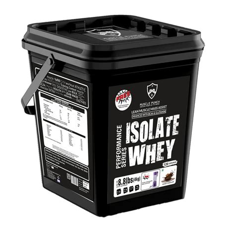 Muscle Punch 100 Whey Isolate Protein Performance Series Whey Protein Double Chocolate