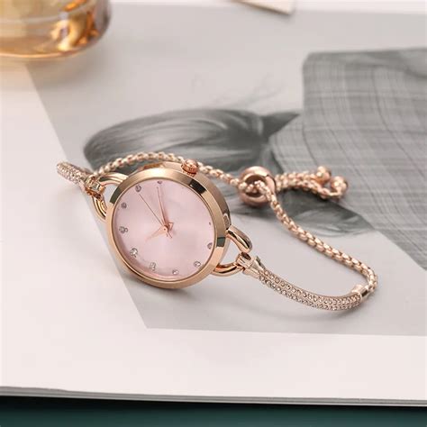 Montre Bracelet En Cristal Pour Femme Petit Cadran Montres Quartz Mode