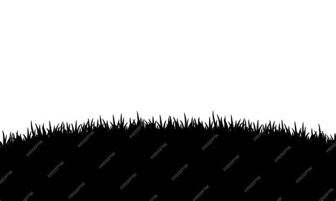 Premium Vector | Vector seamless grass black silhouette vector