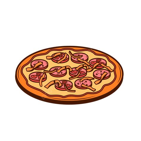 Hand Drawn Pizza Vector Art Png Hand Drawn Vector Pizza Material Delicious Food Elements