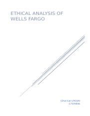 Ethical Analysis Of Wells Fargo Docx Ethical Analysis Of Wells Fargo