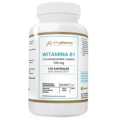 ALTO PHARMA Witamina B1 Tiamina 100 Mg 120 Kaps