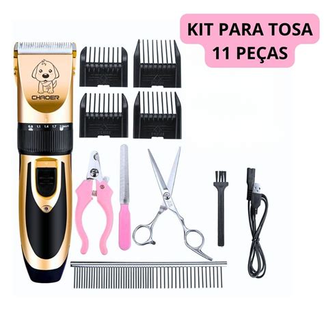 Kit M Quina Para Tosar Pet Tesoura Pente Lixa M Quina