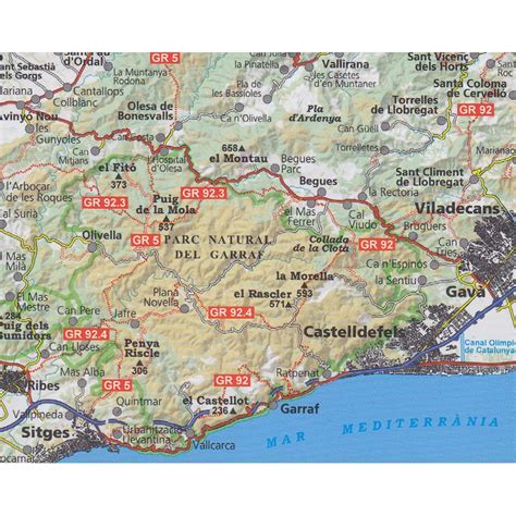 Wanderkarte Garraf Katalonien Spanien Editorial Alpina