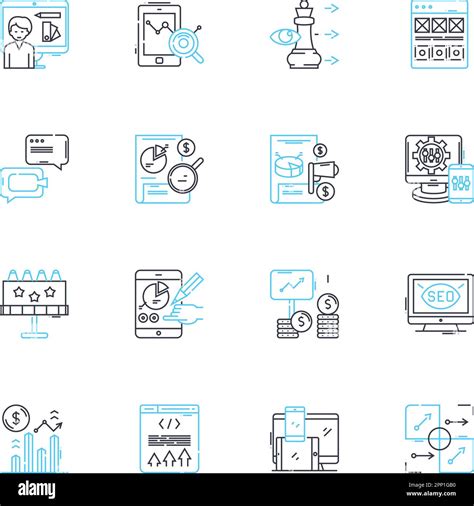 Customer Outreach Linear Icons Set Engagement Communication