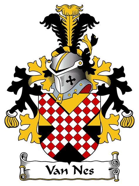 Van Nes Coat Of Arms Dutch Digital Art By Heraldry Pixels