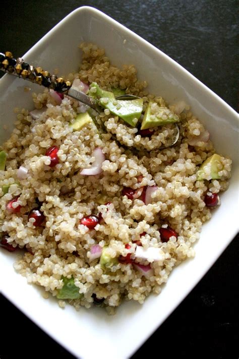 Quinoa With Pomegranate Seeds Avocado Recipe Using Quinoa Quinoa