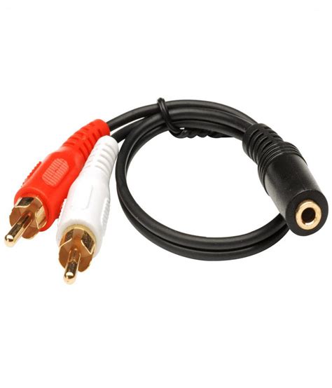 Buy 2 Rca Male To 35mm Stereo Female Audio Cable 2rca Gold Plated High