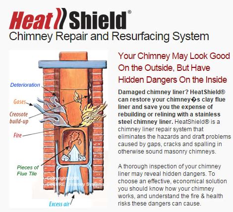 Heatshield Chimney Liner Repair System Moseley Masonry And Chimney