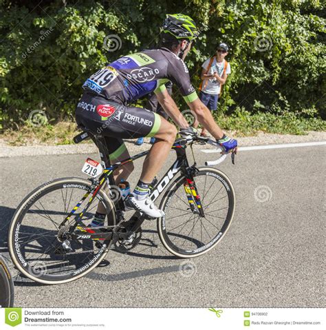 De Fietser Florian Vachon Op Mont Ventoux Ronde Van Frankrijk