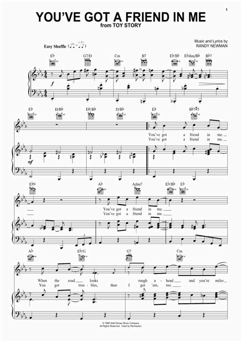 You've Got A Friend In Me Piano Sheet Music