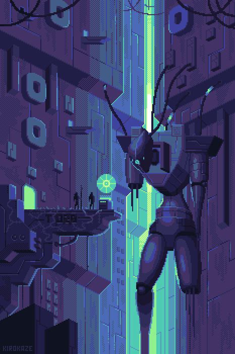 Cyberpunk Retro Pixel Art