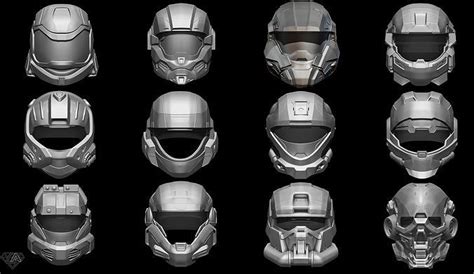 Halo Helmets Set 3d Model 3d Printable Cgtrader