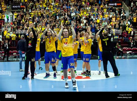 Malmö, Sweden, April 10th, 2016. The Swedish national handball team ...