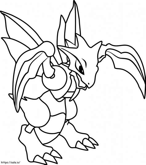 Printable Scyther Pokemon coloring page