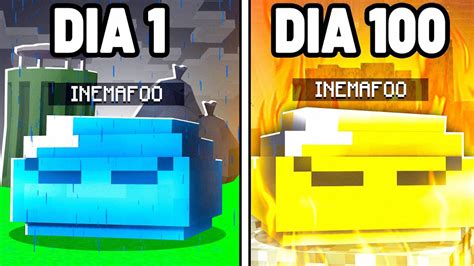 Sobrevivi Por Dias Como Um Slime No Minecraft Ine Youtube