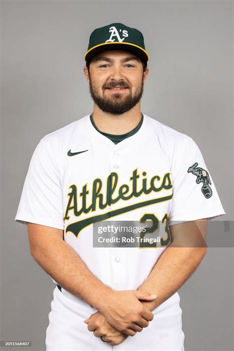 Shea Langeliers Of The Oakland Athletics Poses For A Photo During The