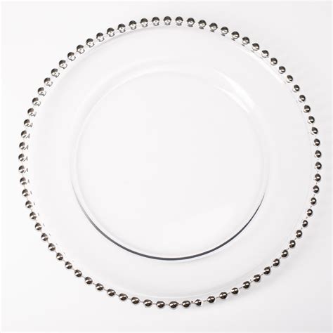 Richland 13 Silver Beaded Glass Charger Plate Save On Crafts