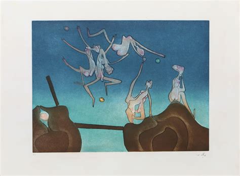 Roberto Matta - Sans Titre, litografía surrealista de Roberto Matta en