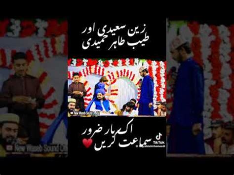 Zain Saeedi Aor Tayyab Tahir Hamedi Sialvi Famous Kalam YouTube