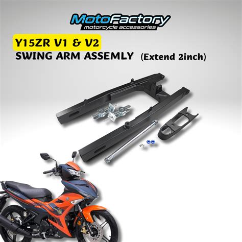 Yamaha Y15zr V1 Y15zr V2 Swing Arm Assembly Complete Set Extend 2inch Lazada