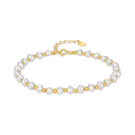 Pulsera Luxenter Fanaz Plata Baño Oro y Perlas BXA278Y11400