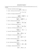 Writing Nuclear Equations 2 Pdf Writing Nuclear Equations