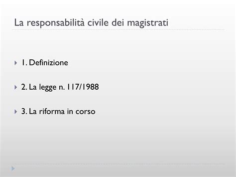 Ppt La Responsabilit Civile Dei Magistrati Powerpoint Presentation