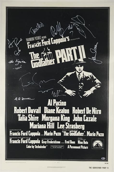 Lot Detail The Godfather Part II Rare Cast Signed 27 X 41 Movie