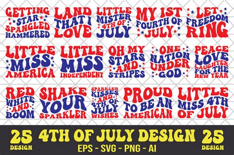 Th Of July Retro Design Bundle Svg Graphic By Craftking Creative Fabrica