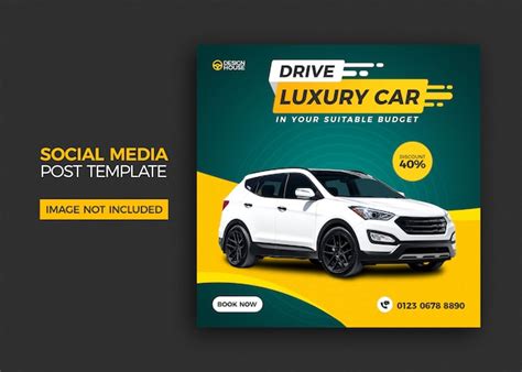 Premium Psd Rent Car Social Media Post Template Design