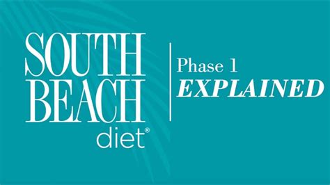 South Beach Diet Phase 1 Explained Youtube