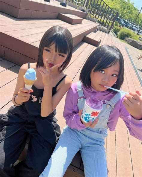 堀えりかさんのインスタグラム写真 堀えりかinstagram「gw雨降らなくてよかった〜🥺☀️ 子供達ギャルメイクに憧れるお年頃💄