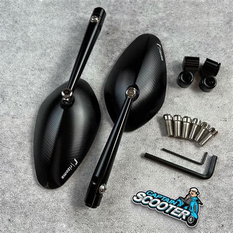 Jual Spion Rizoma Radial Black Cnc Universal Vespa Sprint Primavera Lx