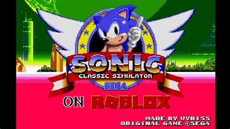 Roblox Classic Sonic Simulator YouTube