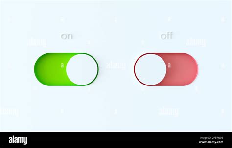 Toggle Switch Buttons Isolated On White Background 3d Render