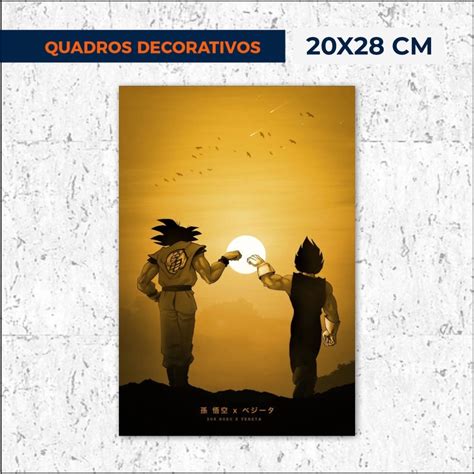 Quadro Goku E Vegeta Quadros Decorativos Em Mdf X Cm Dragon