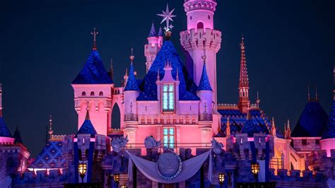 Disneyland Castle At Night